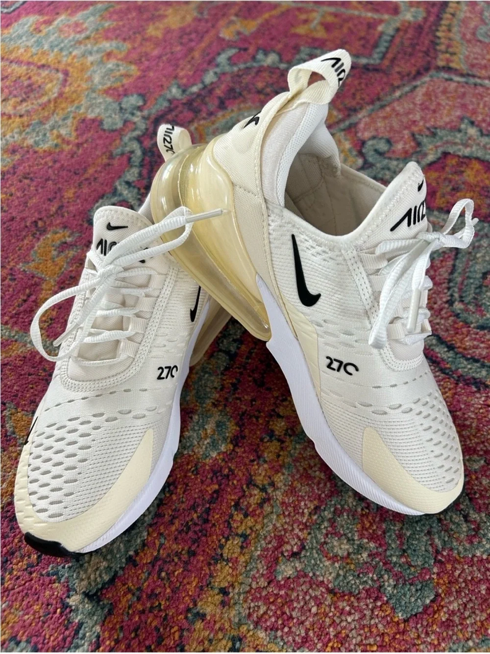Nike | Women’s Air Max 270 Cream/Black ‘Sail/Coconut’ Sneakers Size 7